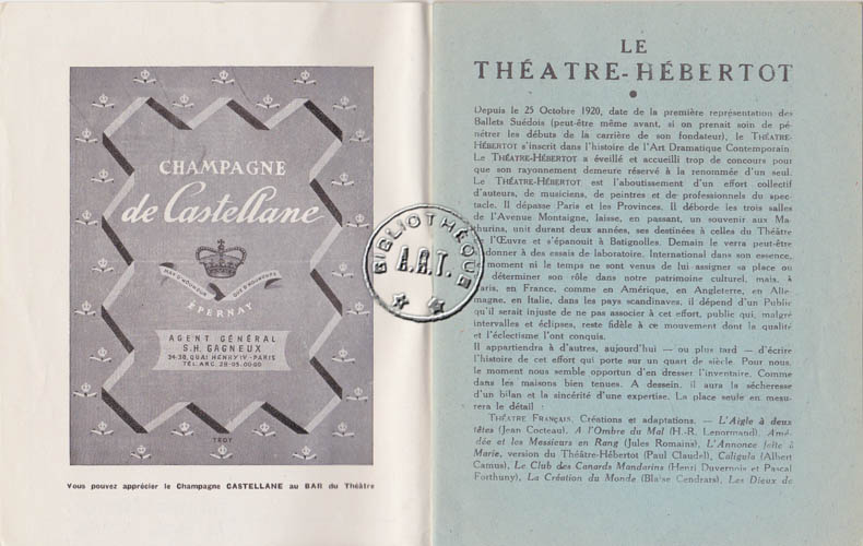 Les programmes de Théatre de l\
